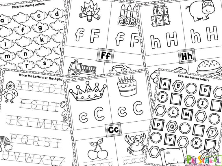 FREE Printable Alphabet Worksheets for Nursery from A-Z