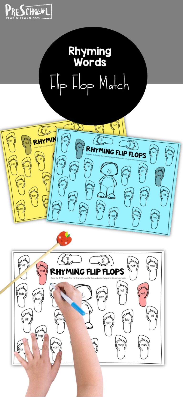 matching-flip-flops-summer-rhyming-activity-for-preschoolers