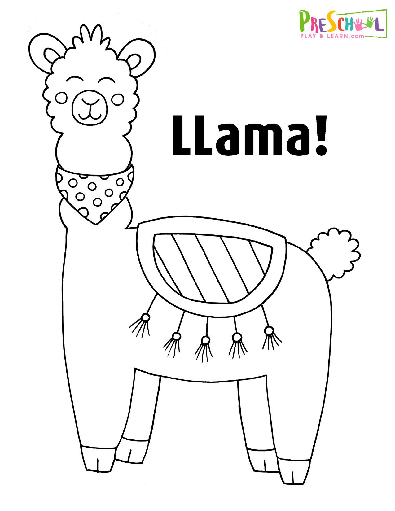 🦙 FREE Printable Llama Worksheets for Preschoolers