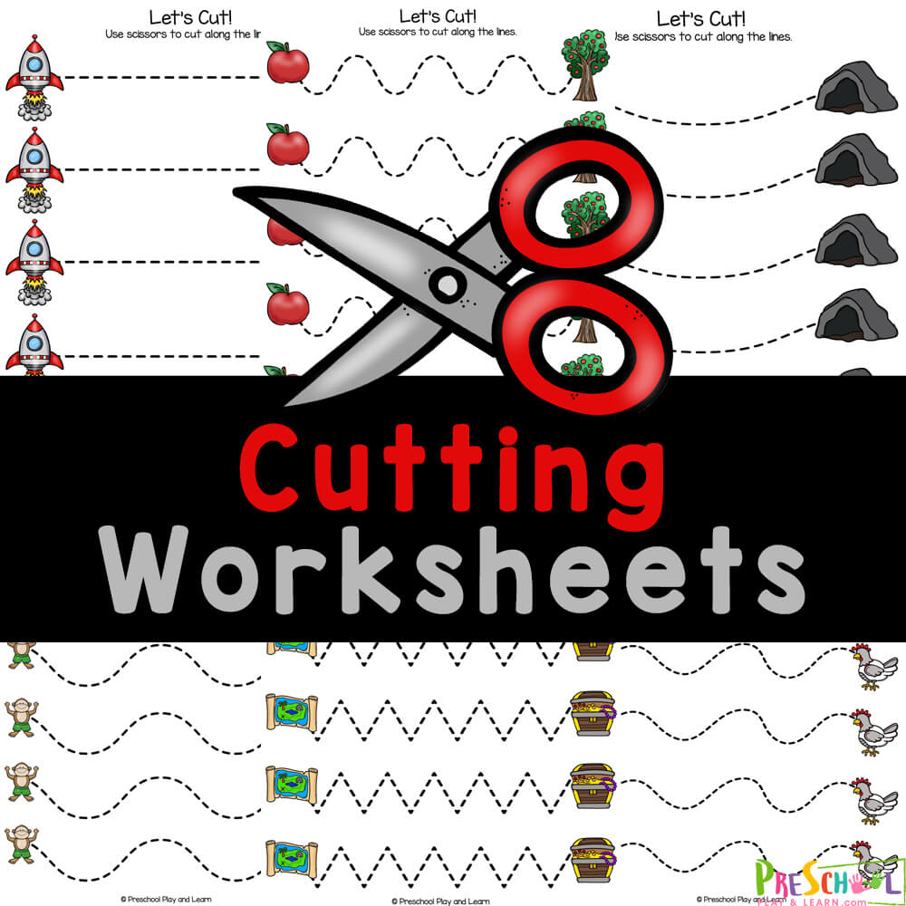 ✂ FREE Printable Preschool Cutting Worksheets