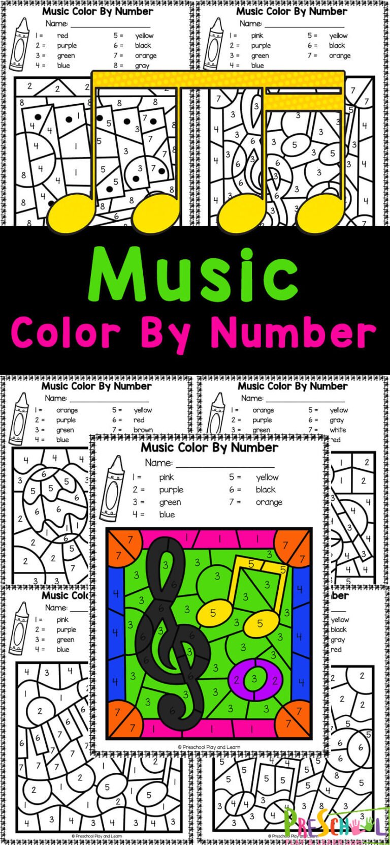 FREE Printable Princess And The Pea Color By Number Worksheets