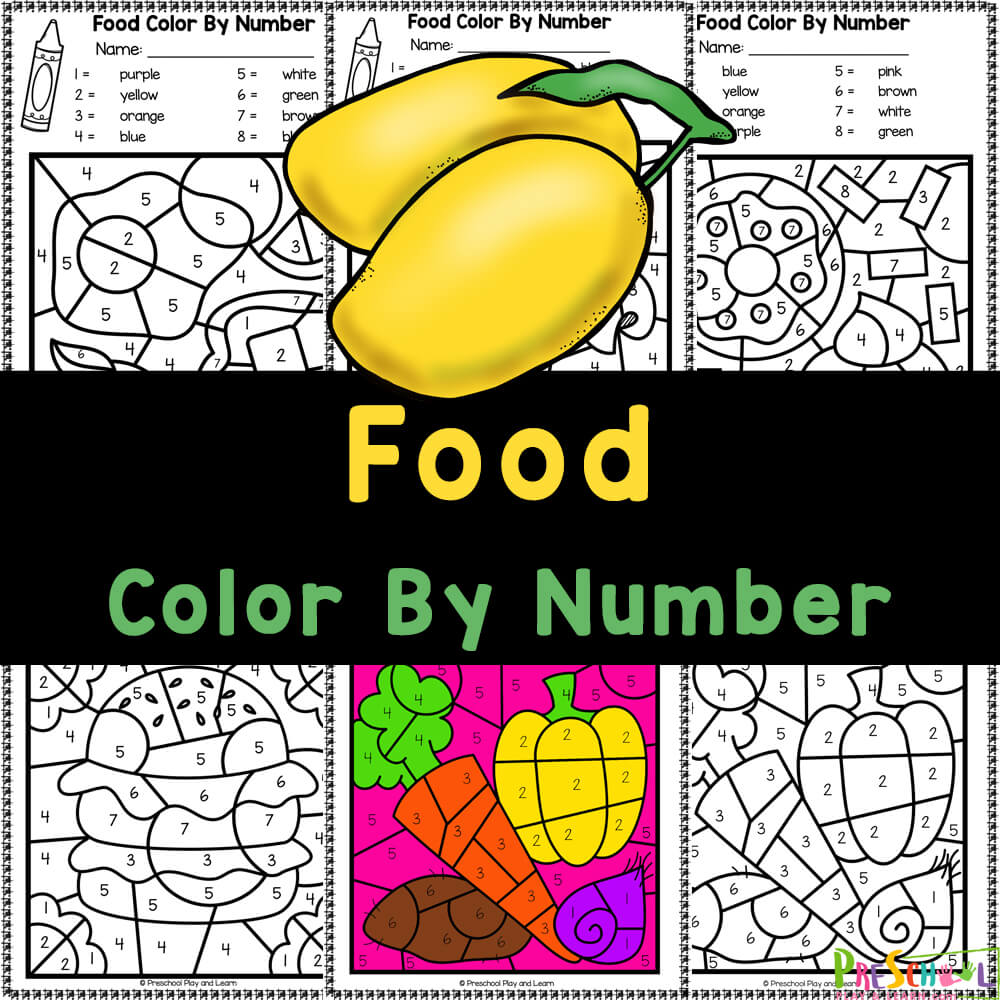 Farm Color By Number Worksheet Printable