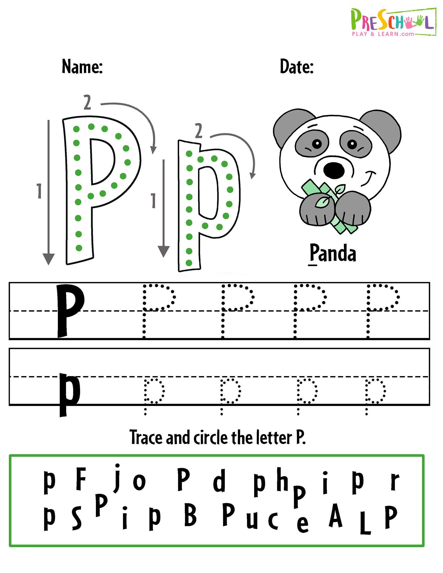 🐼 FREE Printable Panada Worksheets for Preschool