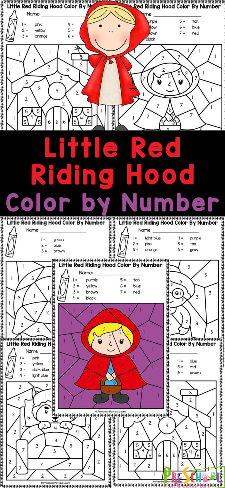 free-printable-little-red-riding-hood-color-by-number-worksheets