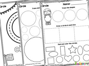 🟢 FREE Printable Circle Tracing Shape Worksheets for Preschool