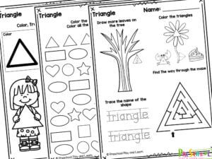 🔺Free Printable TRIANGLE Shape Worksheets for Preschool