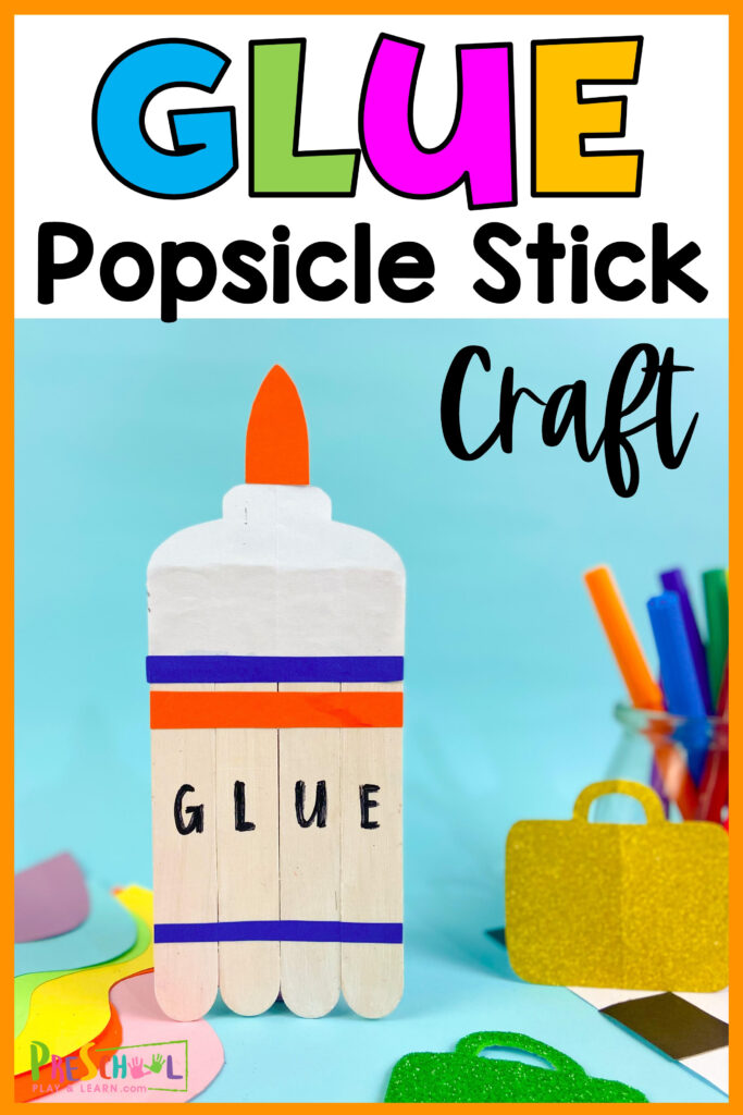 Glue Popsicle Stick Craft - Back to School Craft for Preschool Kids