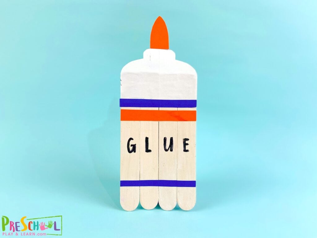 Glue Popsicle Stick Craft - Back to School Craft for Preschool Kids