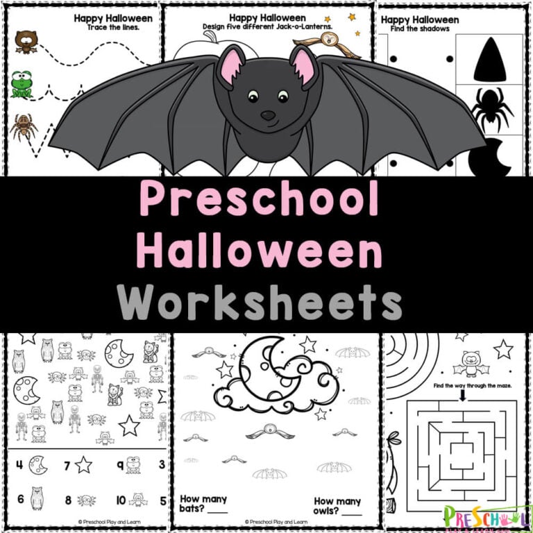 Halloween Worksheets for Preschoolers