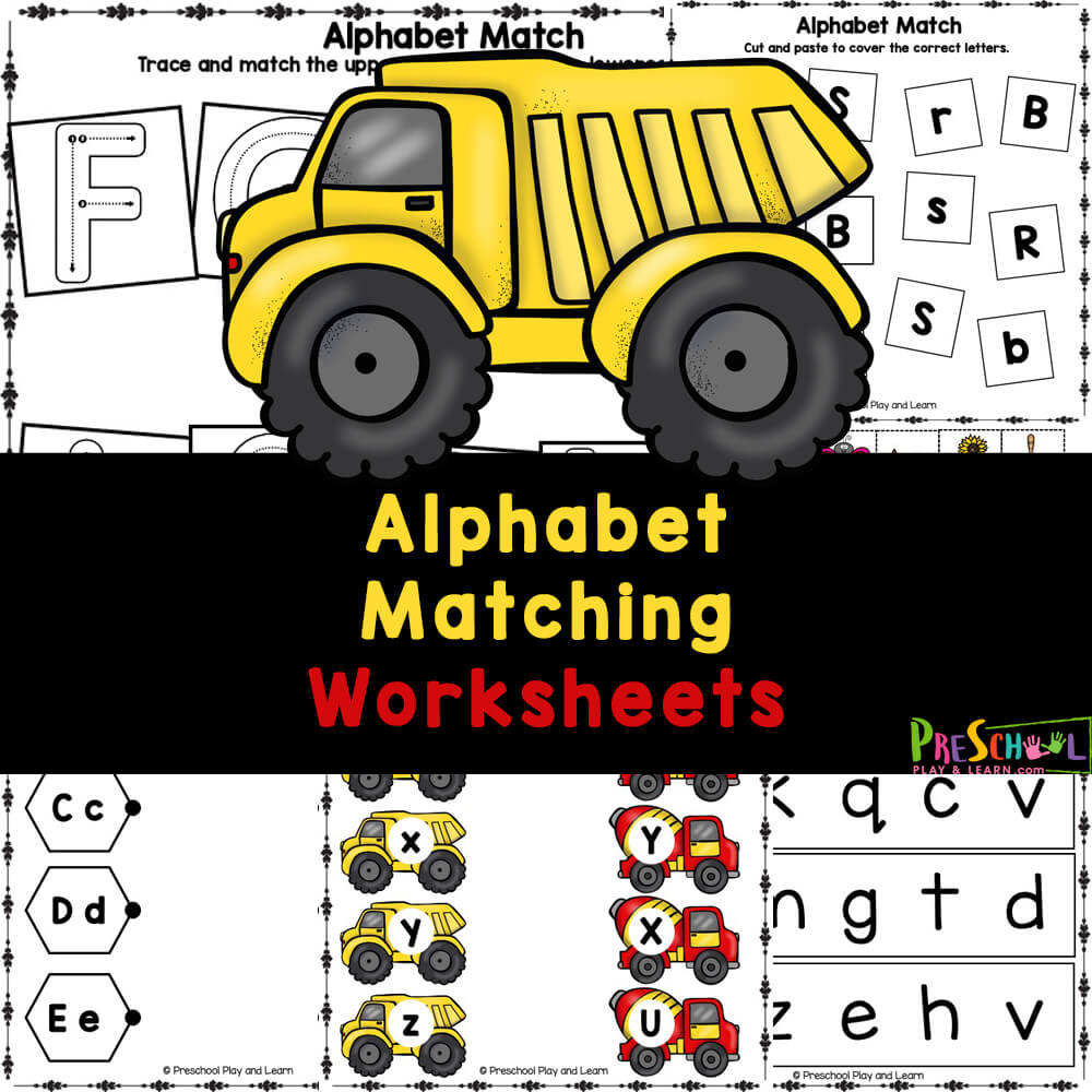 Help your preschoolers practice matching letters and sounds with fun and free printable alphabet worksheets for pre k!