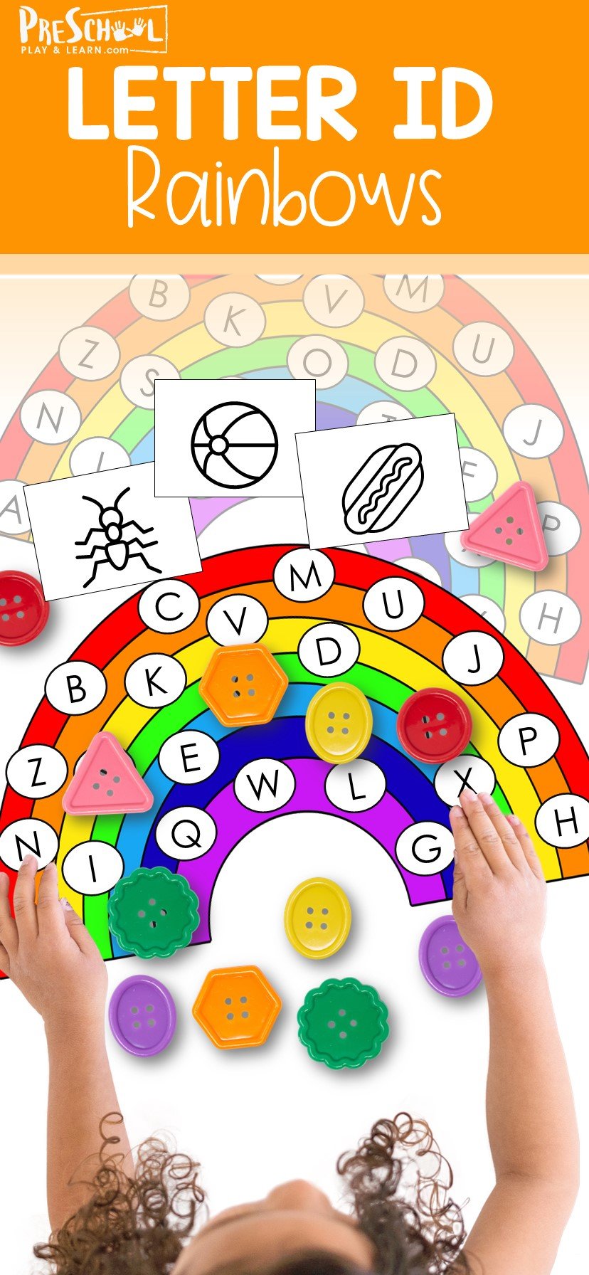 Rainbow Find Letters Game for Preschool and Kindergarten