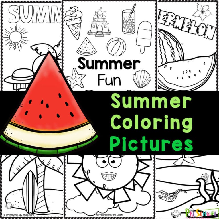 Summer Coloring Pictures for Preschoolers – Free Coloring Pages for Kids!