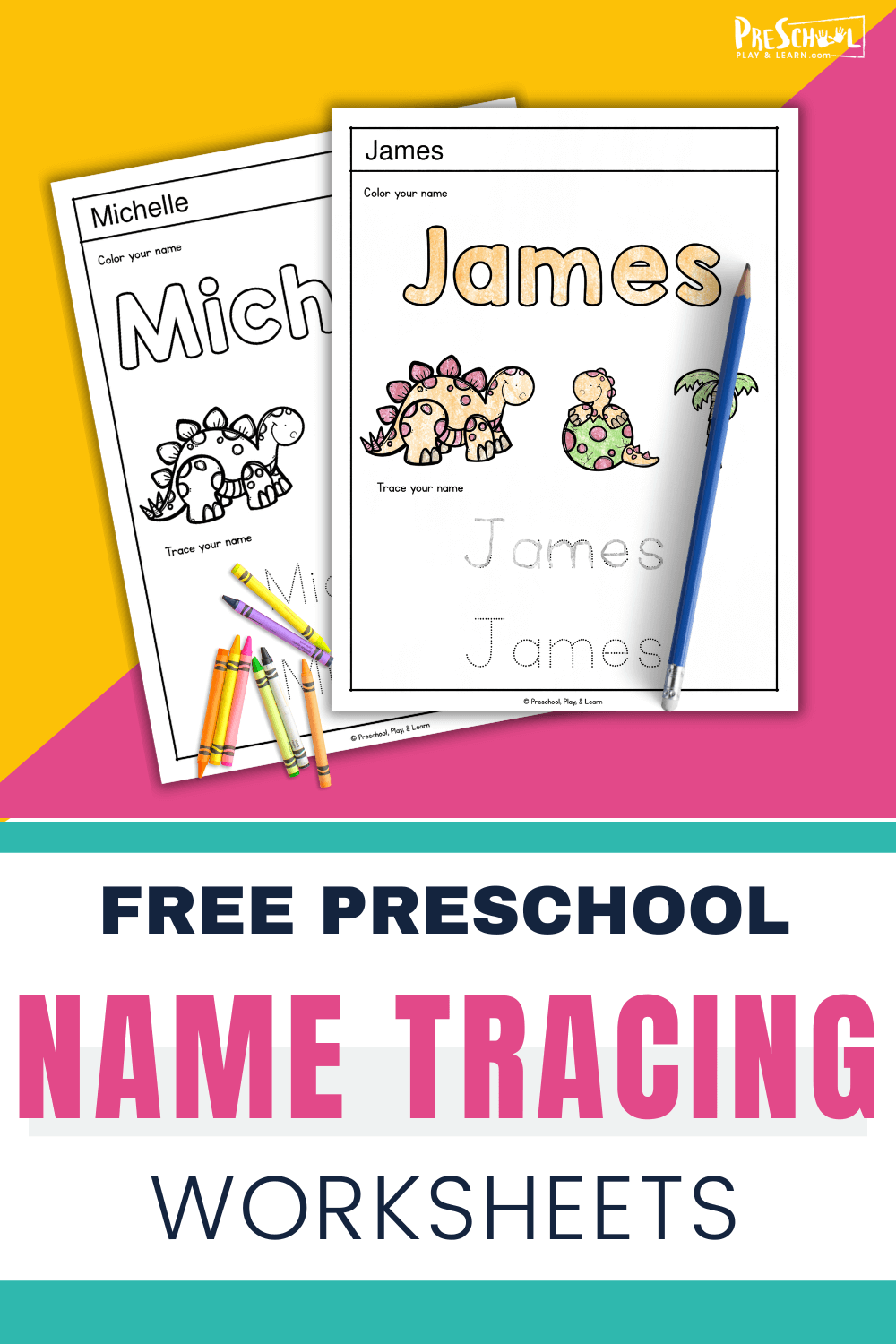 Free Name Tracing Worksheets for Preschool (Editable!)