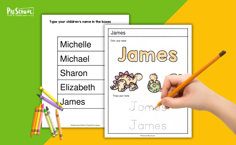 Free Name Tracing Worksheets for Preschool (Editable!)