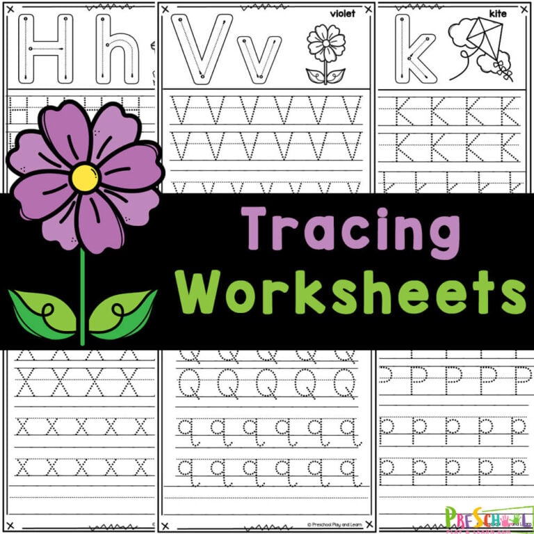 Free Printable Alphabet Preschool Worksheets Tracing Lines