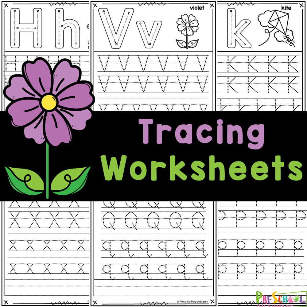 Practice making alphabet letters with these free printable line worksheets for preschoolers so they are ready to write ABCs independently.