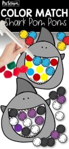 Are you looking for a fun and educational activity to help your kids learn their colors? This color sorting activity is perfect for young children. Grab the free shark printable cards and colorful pom-poms for a pom pom activity that will delight toddler, preschool, pre-k, and kindergarten age children alike. 