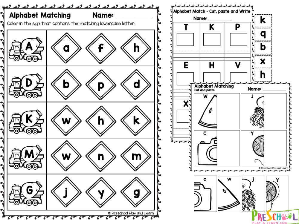 letter match worksheet