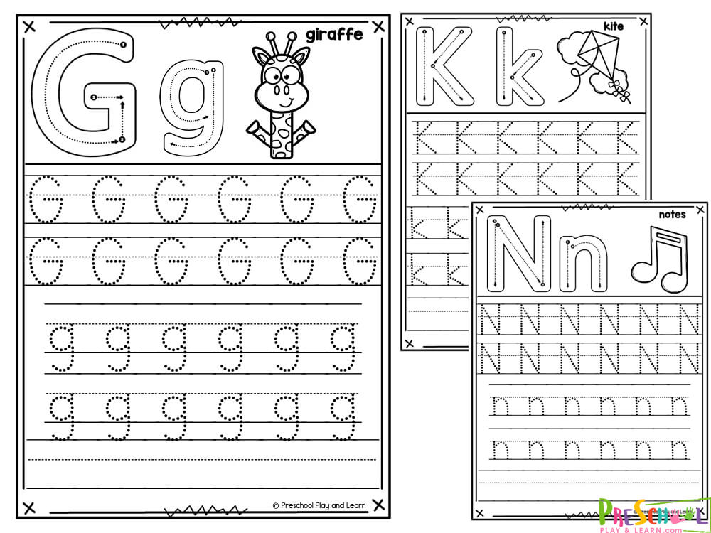 line tracing for preschool