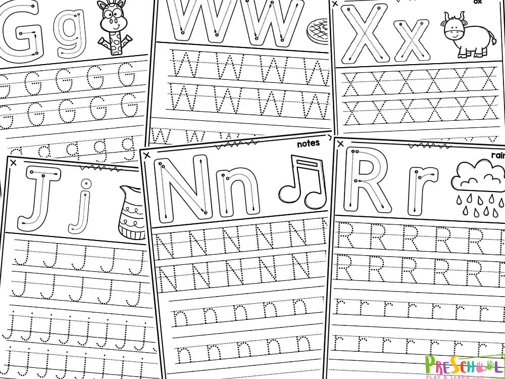 line tracing sheets for preschoolers