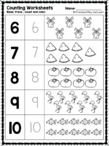 Counting Worksheets for Preschoolers