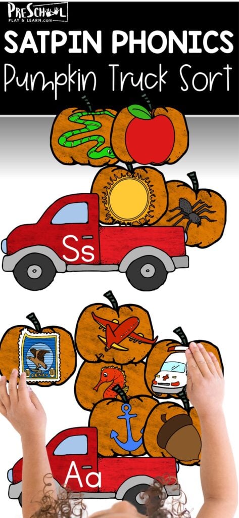 In this article, we're going to explore SATPIN phonics and share fun pumpkin-themed satpin activities. Not familiear with the term, you probabaly are without knowing it; it is your answer to how to teach letters sounds! Ready to get started with this fun fall letter sounds practice? 