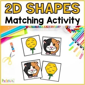 Check out this adorable, free printable 2D Shape Matching Game—perfect for teaching shapes to preschoolers while having fun!