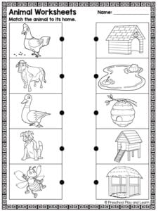 animal habitat printables