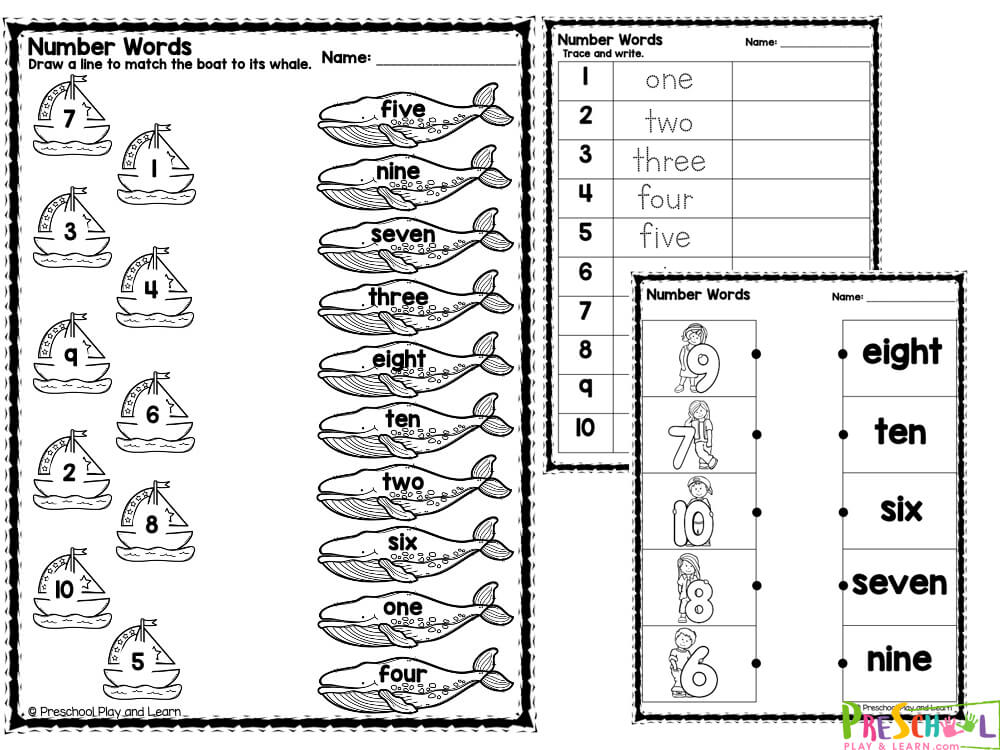 free 1-10 number worksheets for preschool