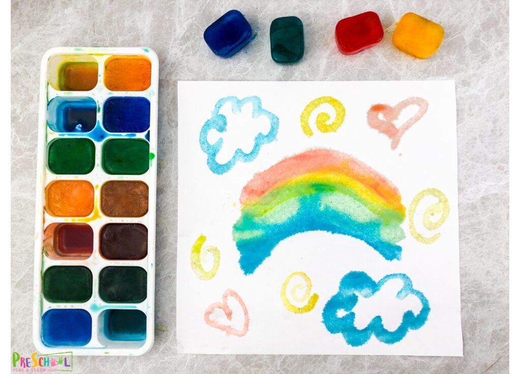 ice cube painting for preschoolers