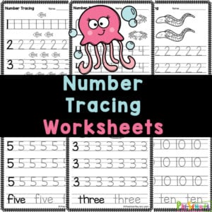 Make learning to write numbers easy and fun for preschool students with a FREE printable number tracing worksheets— Download HERE!