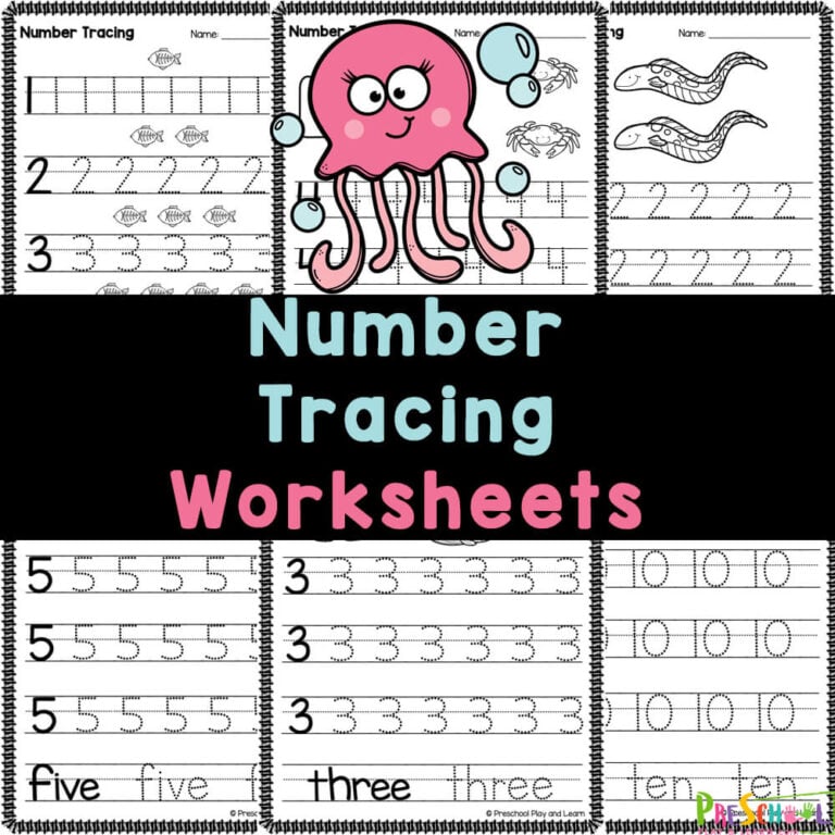 Number Tracing Worksheets pdf FREE Download