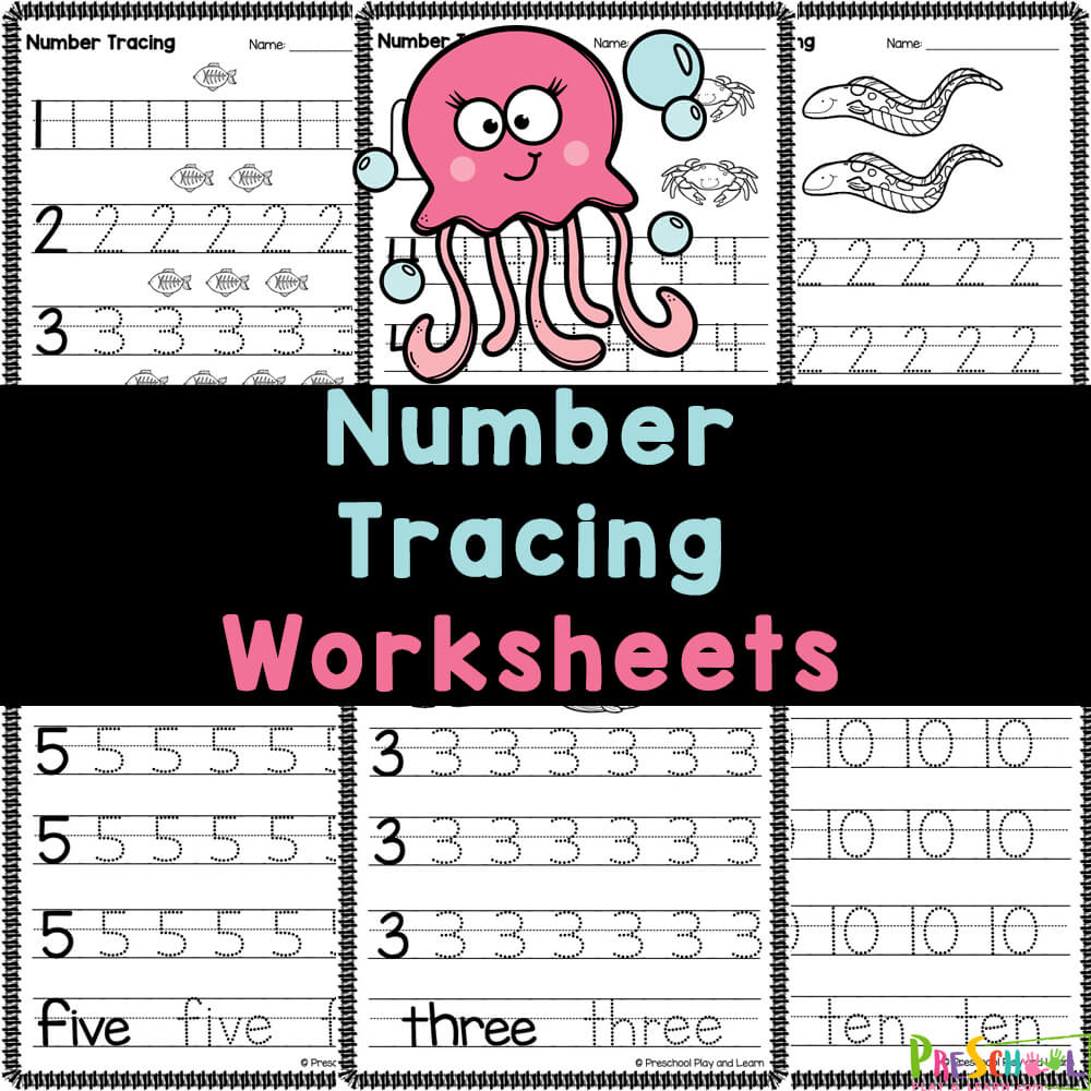 Make learning to write numbers easy and fun for preschool students with a FREE printable number tracing worksheets— Download HERE!