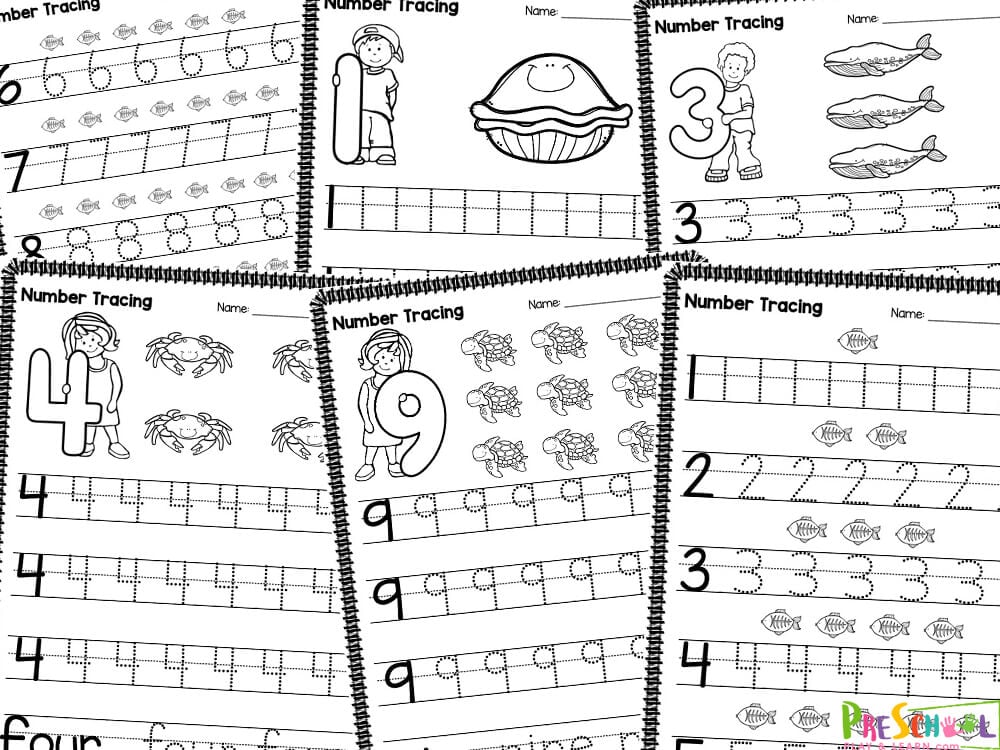 Make learning to write numbers a blast! Grab our FREE number tracing worksheets and watch your preschoolers and kindergartners strengthen those hand muscles while having loads of fun! Just print the number writing practice PDF and you’re all set for a delightful learning adventure! Let’s get tracing! Whether you are a parent, teacher, or homeschool family, this traceable numbers writing activity is a hand tool for learning to write numerals and number words 1-10.