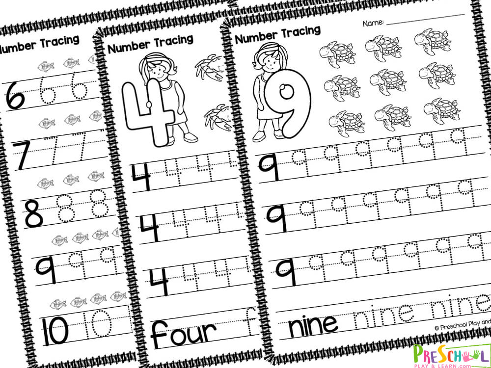 number tracing worksheets pdf