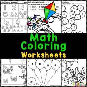 Engage preschool kids with fun, free printable math coloring pages! These pre-k colouring worksheets work on umbers, counting, and shapes!