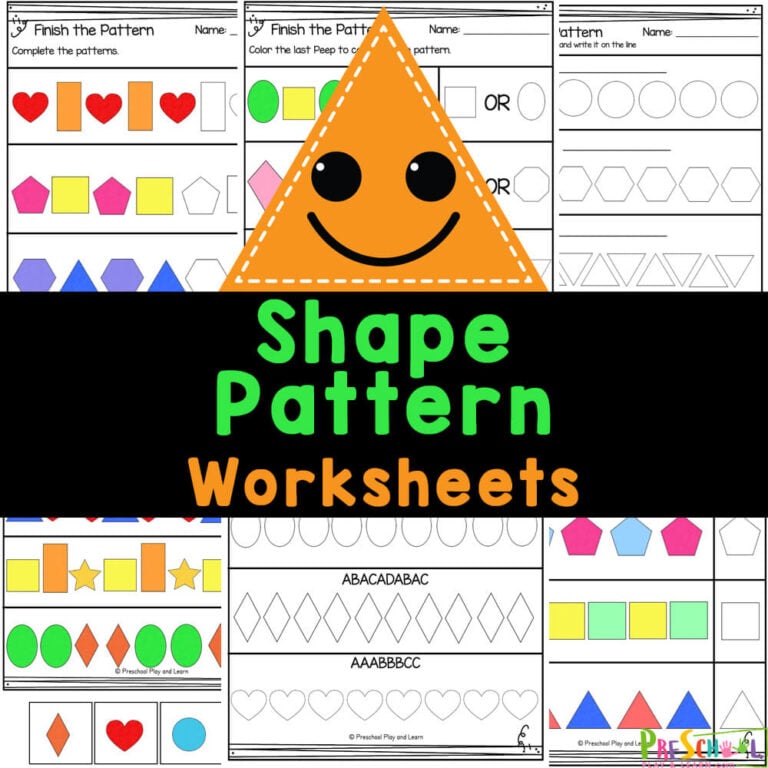 Shape Pattern Worksheets