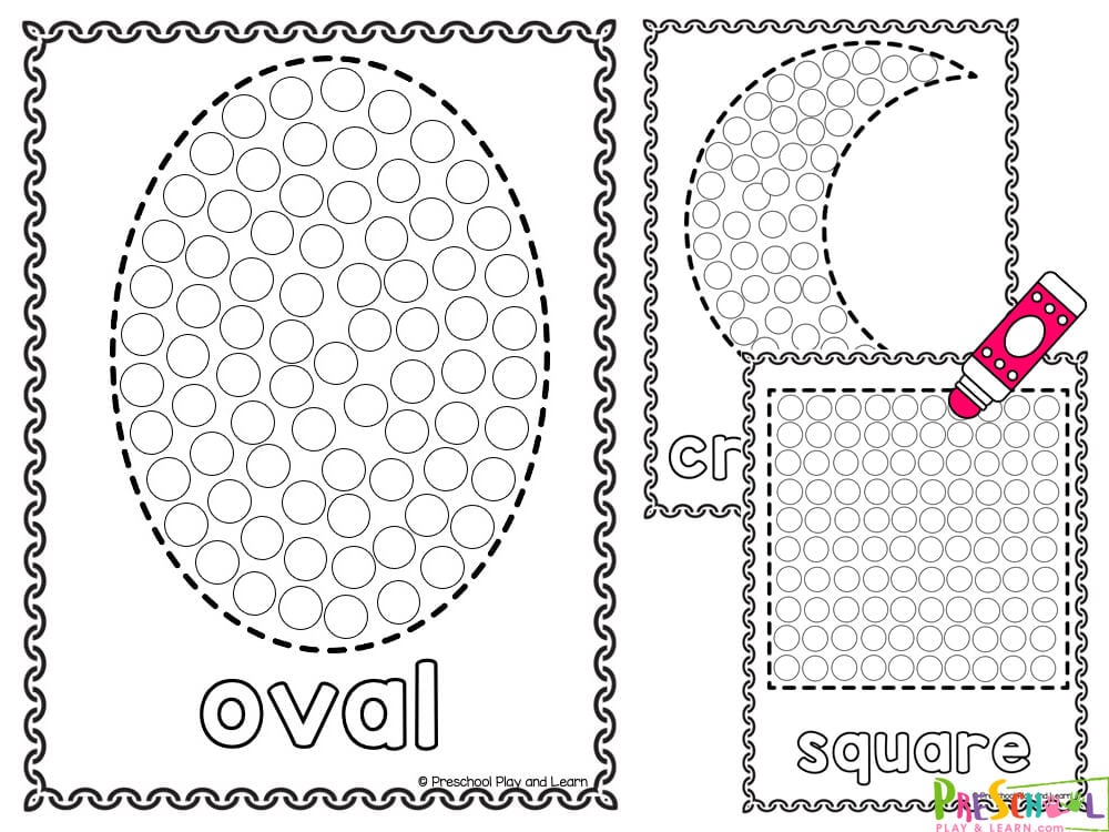 While completing these worksheets, children will be working on their fine motor skills while reinforcing learning about different 2d shapes.  Use the shape worksheets to introduce shapes one-at-a-time, review all shapes, or as a simple preschool math activity.