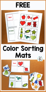 These FREE Color Sorting printables are a fun, hands-on activity to help toddler and pre-k students work on color recognition. Plus this hands-on math activity uses low prep color sorting worksheet pdf. Use this color sorting printable activity for kindergartners gives children a chance to practice sorting colors and learning color names too. Simply print free printable color sorting mats pdf file and you are ready to learn preschool colors and kindergarten colors.